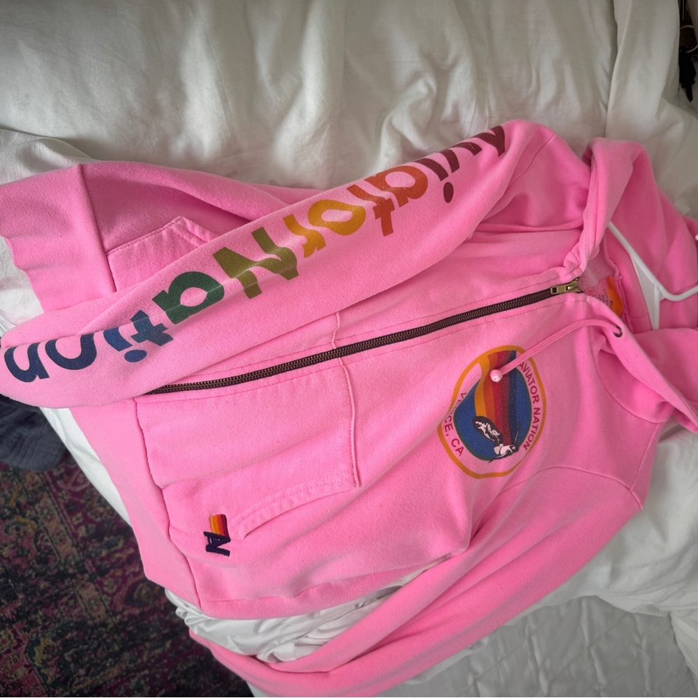 Aviator Nation Vail Hoodie - Neon Pink, S